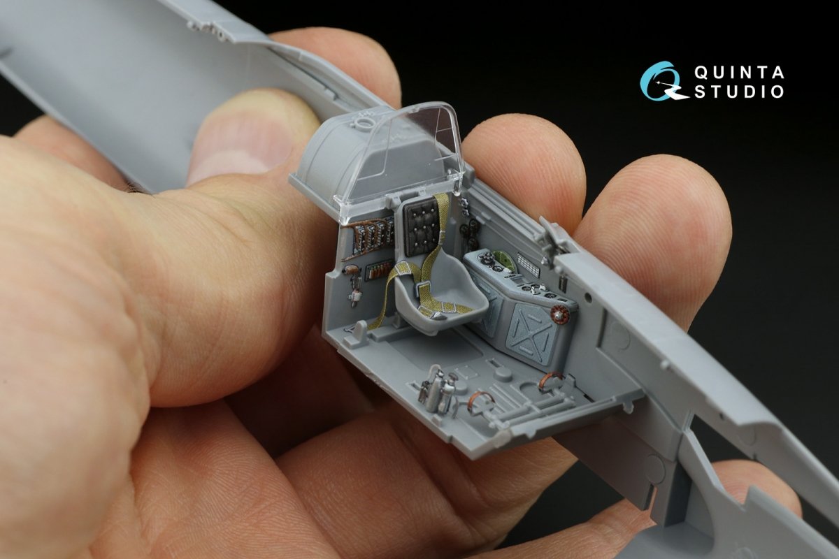 Intérieur imprimé en 3D et coloré sur papier décalcomanie pour maquette Zvezda QD48236 IL-2 1943 (biplace) Quinta Studio, échelle 1/48 – immagine 7