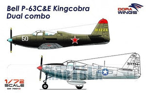 Dora Wings 7201D Bell P-63C&amp;amp;E Kincobra Dual combo 2 en 1 1/72