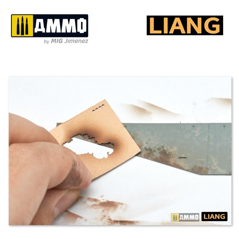 Pochoirs pour aérographe Liang 0003 Effets d&amp;#39;éclaboussures de boue – image 2