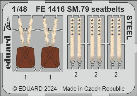 Ceintures de sécurité Eduard FE1416 SM.79 en acier EDUARD 1/48