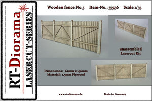 RT-Diorama 35536 Clôture en bois n° 3 1/35