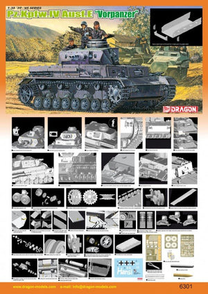 Dragon 6301 Pz.Kpfw. IV Ausf. E Vorpanzer 1/35 – Bild 2