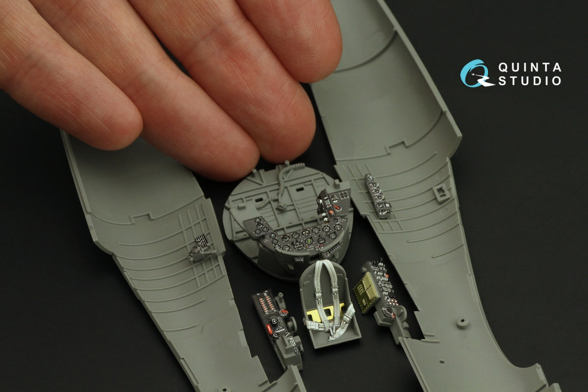 Intérieur imprimé en 3D et coloré sur papier décalcomanie Quinta Studio QD48367 F4U-1A (Magic Factory) 1/48 – immagine 6