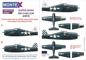 Montex K24091 F F-5 HELLCAT pour AIRFIX 1/24