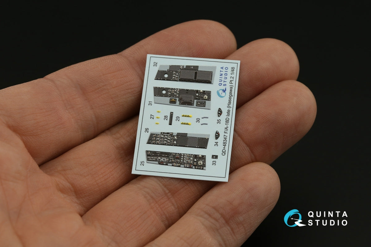 Quinta Studio QDS+48347 FA-18D tardif Intérieur coloré imprimé en 3D sur papier décalcomanie (Hasegawa) (avec pièces en résine imprimées en 3D) (Petite version) 1/48 – immagine 5