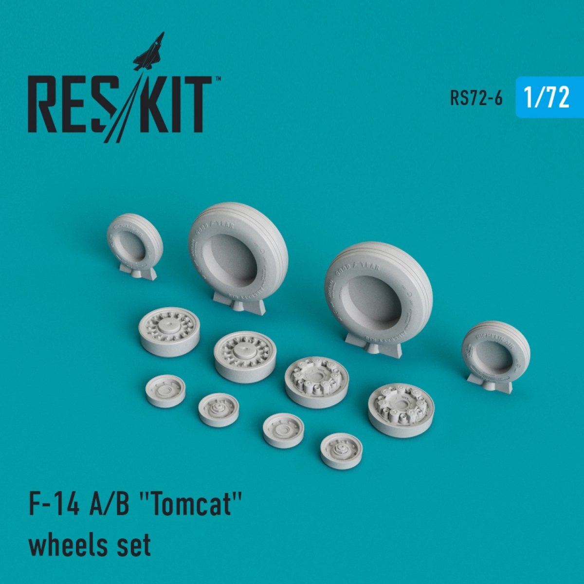 RESKIT RS72-0006 F-14 (A,B) « TOMCAT » JEU DE ROUES 1/72