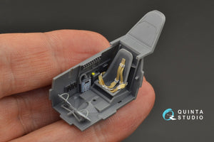 Intérieur imprimé en 3D et coloré sur papier décalcomanie pour Bf 109E-3/4 (kits Wingsy) de Quinta Studio QD48240, échelle 1/48 – image 3