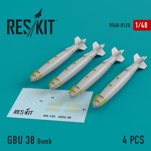 RESKIT RS48-0120 GBU 38 Bombe (4 pièces) 1/48