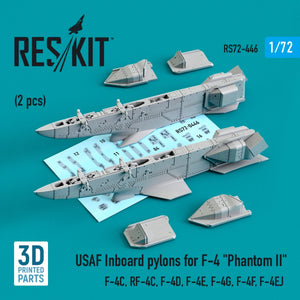 RESKIT RS72-0446 Pylônes intérieurs USAF pour F-4 « Phantom II » (2 pièces) (Impression 3D) 1/72