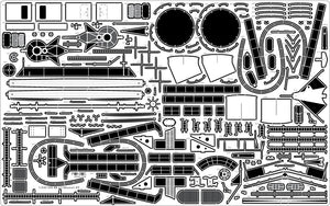 Pontos 23004F1 USS BB-61 Iowa 1944 Ensemble de détails (Pont en bois teinté teck) (1/200) – immagine 10