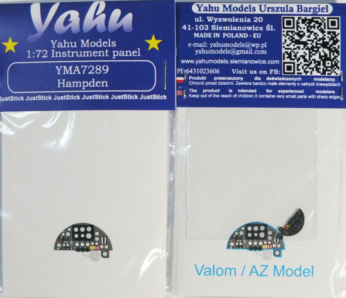 Yahu YMA7289 Hampden (AZ Model / Azur) 1/72