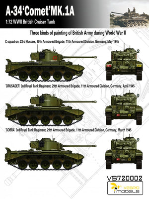 Maquette Vespid Models VS720002 A-34 « Comet » MK.1A Char de croisière britannique 1/72 – Bild 7