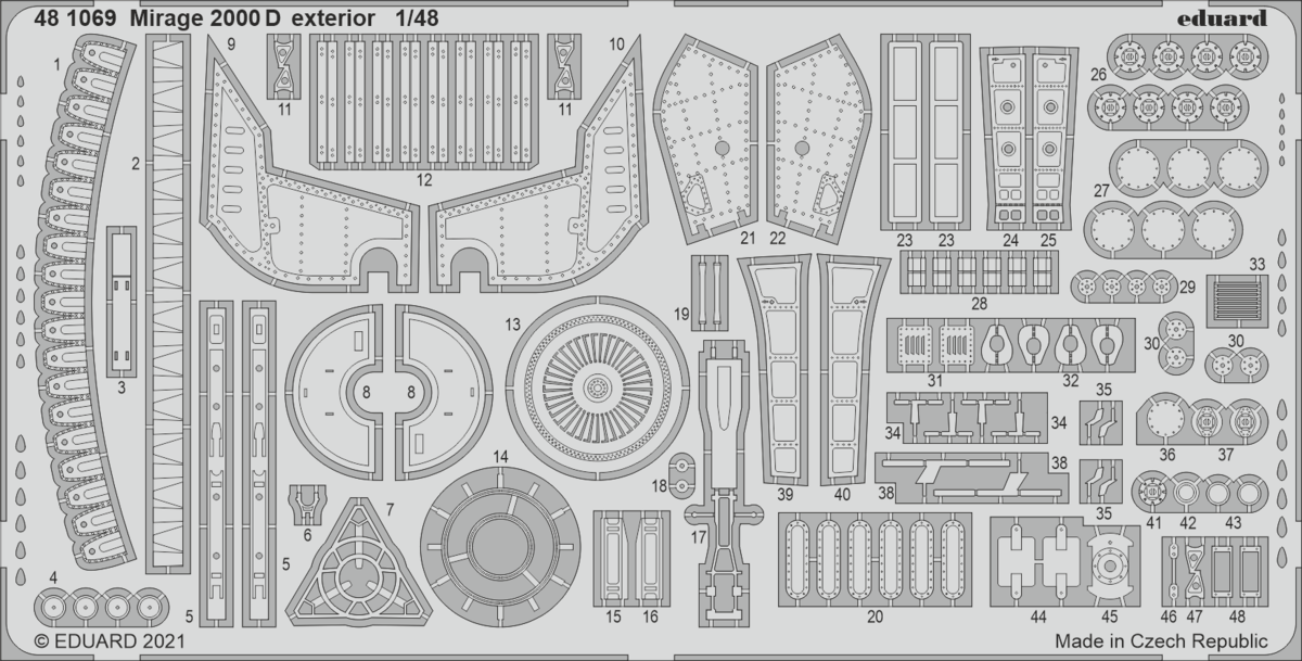 Eduard 481069 Mirage 2000D exterior KINETIC 1/48