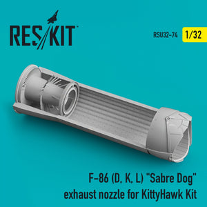 RESKIT RSU32-0074 F-86 (D, K, L) « SABER DOG » TUYAU D&amp;#39;ÉCHAPPEMENT POUR MAQUETTE KITTYHAWK 1/32 – immagine 2