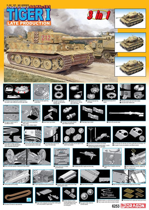 Dragon 6253 Sd.Kfz. 181 Tiger I Production tardive (3 en 1) – immagine 2