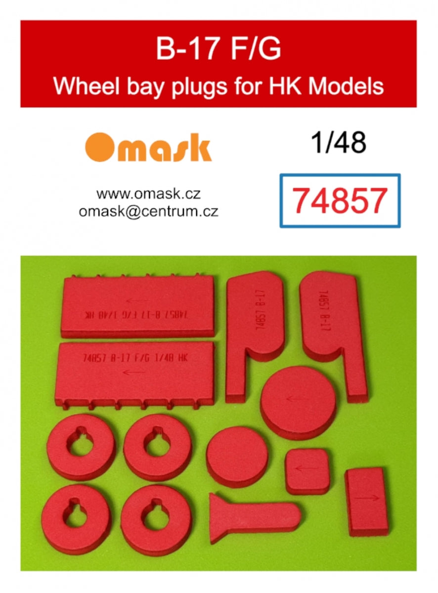 Omask 74857 Bouchons de puits de train d&amp;#39;atterrissage B-17 F/G (pour modèles HK 01F002, 01F001) 1/48