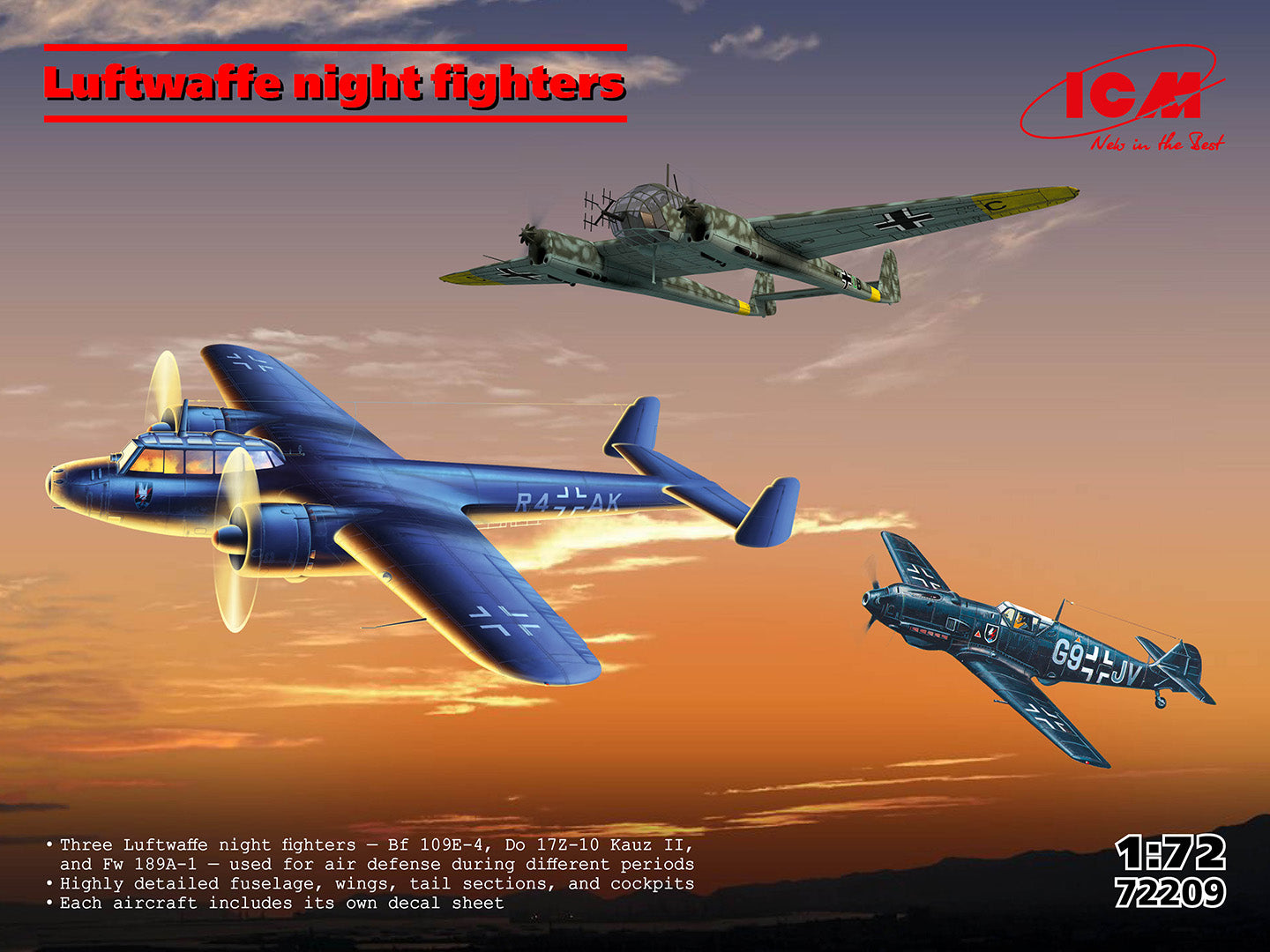 ICM 72209 Chasseurs de nuit de la Luftwaffe 1/72