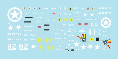 Star Decals 72-A1036 Obusiers automoteurs américains. M7 Priest, M8 HMC et M4 (105 mm). 75e anniversaire du Débarquement. Normandie et France 1944. Échelle 1/72. – image 3