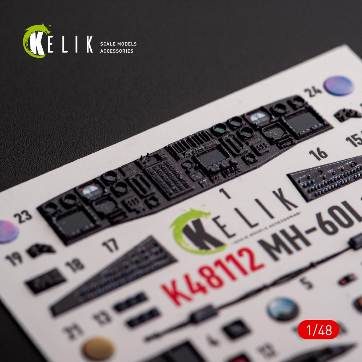 KELIK K48112 MH-60L Black Hawk - décalcomanies 3D intérieures pour kit ICM 1/48 – image 9