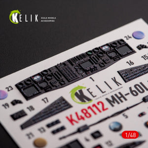 KELIK K48112 MH-60L Black Hawk - décalcomanies 3D intérieures pour kit ICM 1/48 – image 9