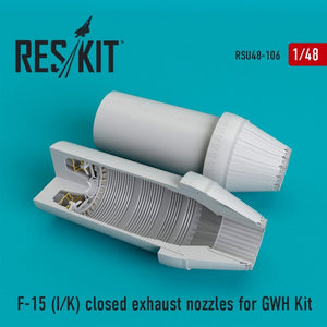 RESKIT RSU48-0106 Buses d&amp;#39;échappement fermées pour F-15I, kit Great Wall Hobby au 1/48