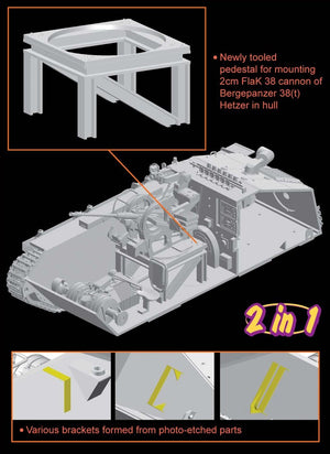 Dragon 6399 Bergepanzer 38(t) HETZER avec 2cm FlaK 38 1/35 – immagine 2