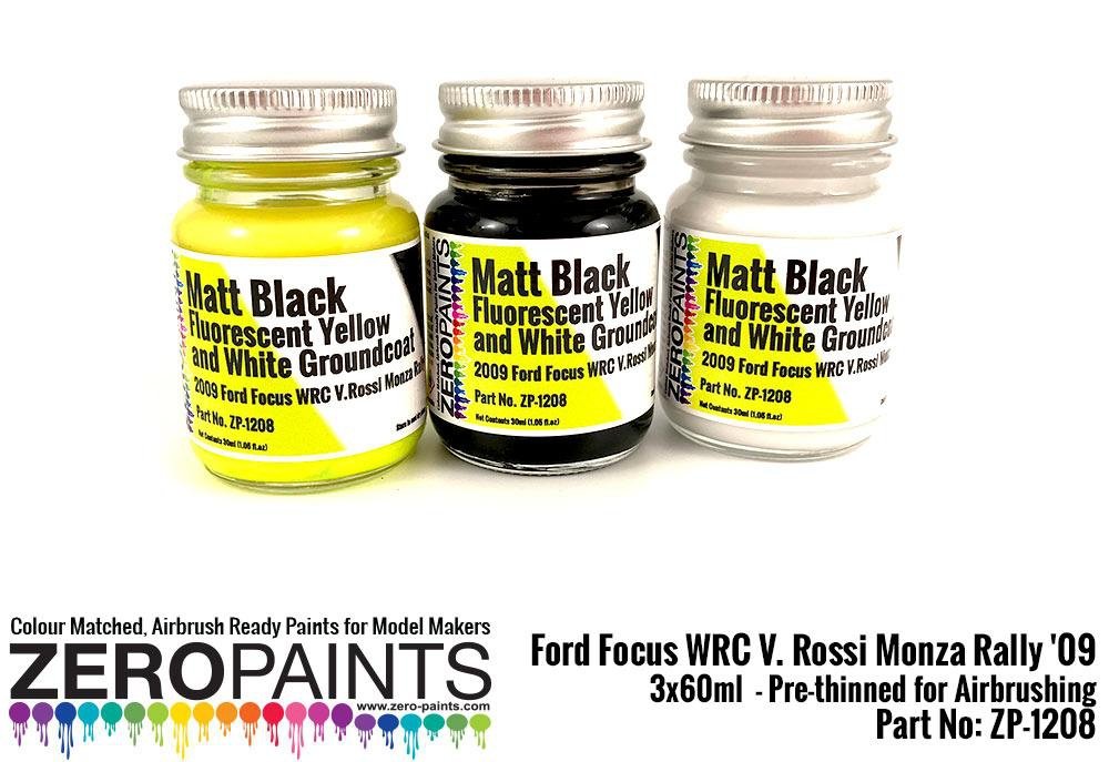 Zero Paints ZP-1208 Ford Focus WRC contre Rossi Monza Rally &amp;#39;09 - Coffret de peinture 3 x 30 ml