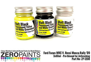 Zero Paints ZP-1208 Ford Focus WRC contre Rossi Monza Rally &amp;#39;09 - Coffret de peinture 3 x 30 ml