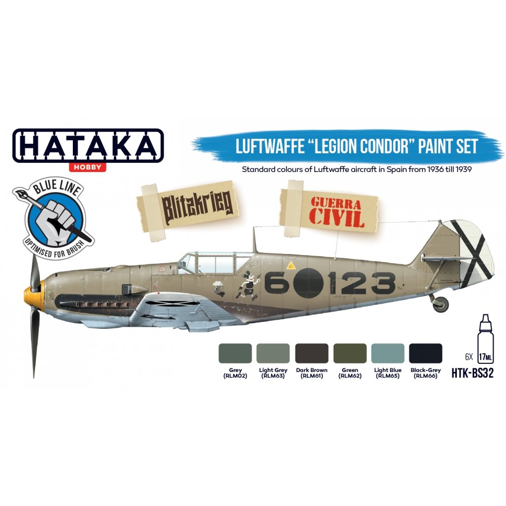 Hataka HTK-BS32 Luftwaffe "Légion Condor" set de peinture (6x17ml)