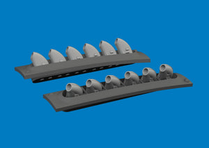 Eduard 6481060 P-40 pots d&amp;#39;échappement arrondis - Impression Eduard 1/48 – image 2