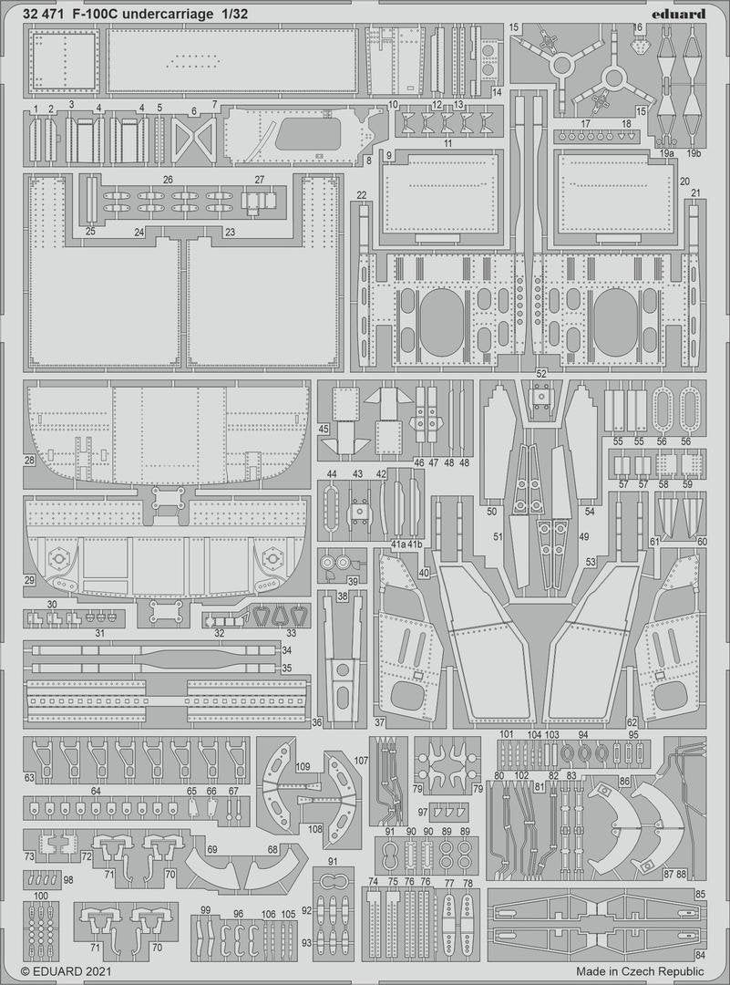 Eduard BIG33137 F-100C PARTIE II TRUMPETER 1/32 – Bild 3