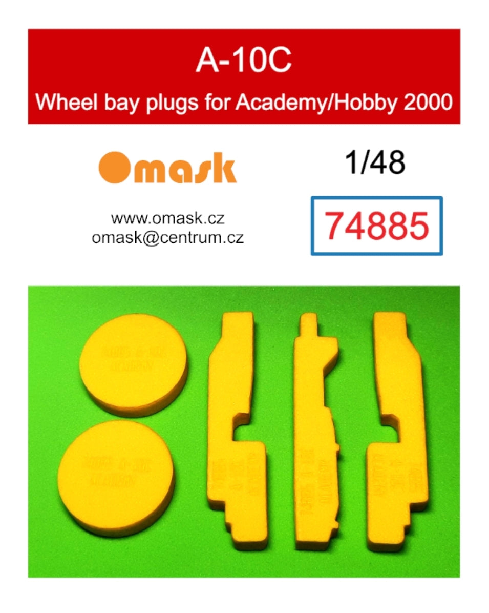Bouchons de puits de train d&amp;#39;atterrissage Omask 74885 A-10C (pour Academy/Hobby 2000) 1/48