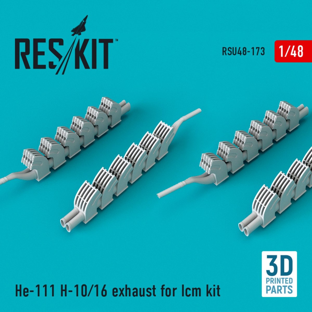 RESKIT RSU48-0173 HE-111 H-10/16 ÉCHAPPEMENT POUR KIT ICM 1/48