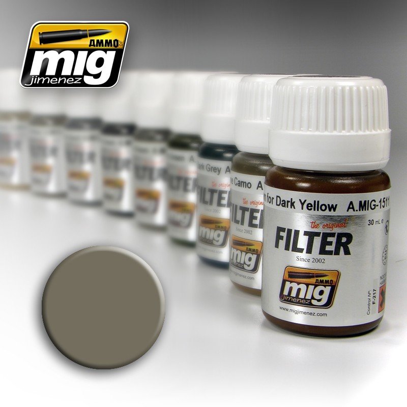 Munitions Mig Jimenez 1505 grises pour sable jaune 35 ml