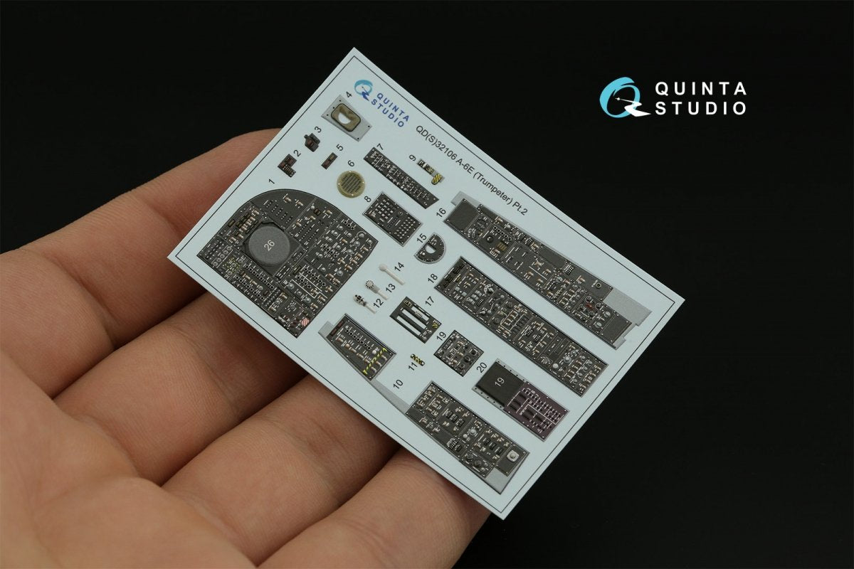Intérieur imprimé en 3D et coloré sur papier décalcomanie Quinta Studio QD32106 A-6E Intruder (Trumpeter) 1/32 – Bild 4