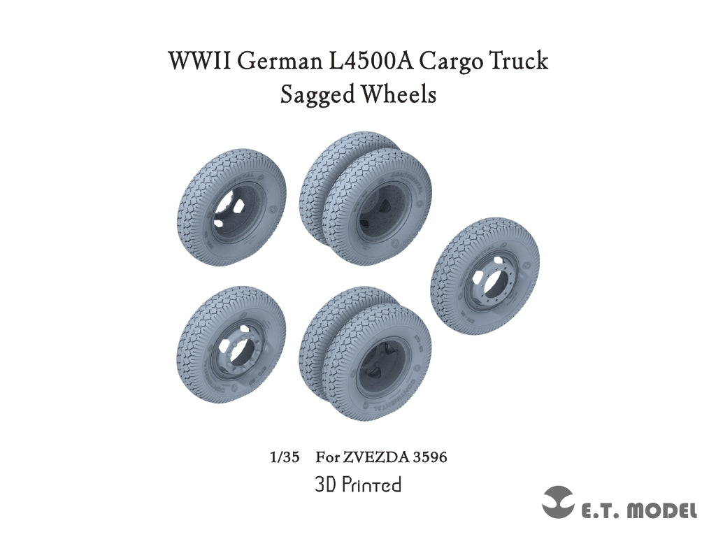E.T. Model P35-160 WWII German L4500A Cargo Truck Sagged Wheels 1/35