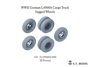 E.T. Model P35-160 WWII German L4500A Cargo Truck Sagged Wheels 1/35