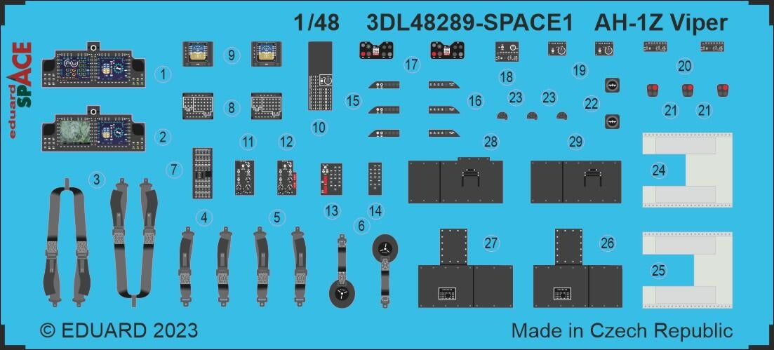 Eduard 3DL48289 Bell AH-1 Z Viper - Space Set Hobby 2000 Kits 1/48