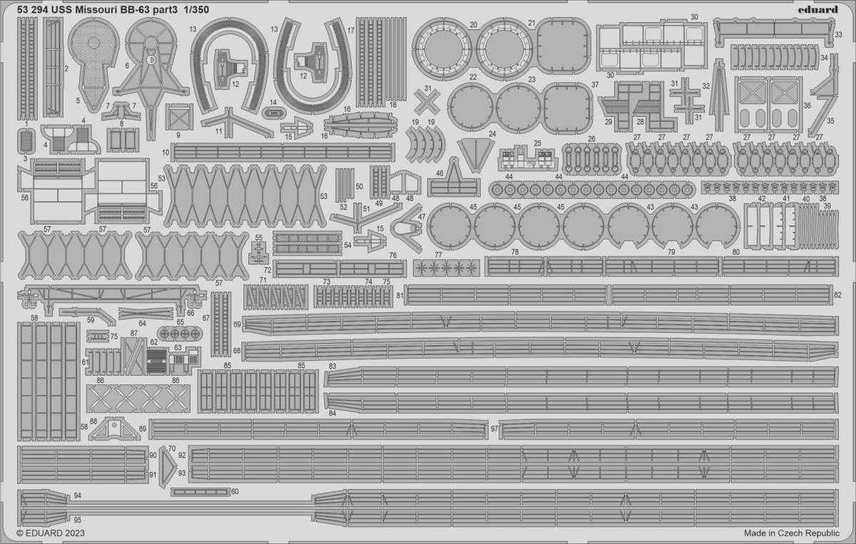 Eduard 53294 USS Missouri BB-63 partie 3 HOBBY BOSS 1/350