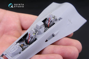 Intérieur imprimé en 3D et coloré sur papier décalcomanie Quinta Studio QD48168 F-16B (pour kit Kinetic) 1/48 – Bild 9