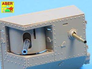 Canons Aber 35L-155 pour char britannique Mark IV de la Première Guerre mondiale – Mâle (1/35) – image 4