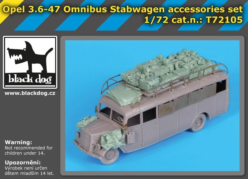 Ensemble d&amp;#39;accessoires Black Dog T72105 Opel 3.6-47 Omnibus pour Roden 1/72  – Bild 2