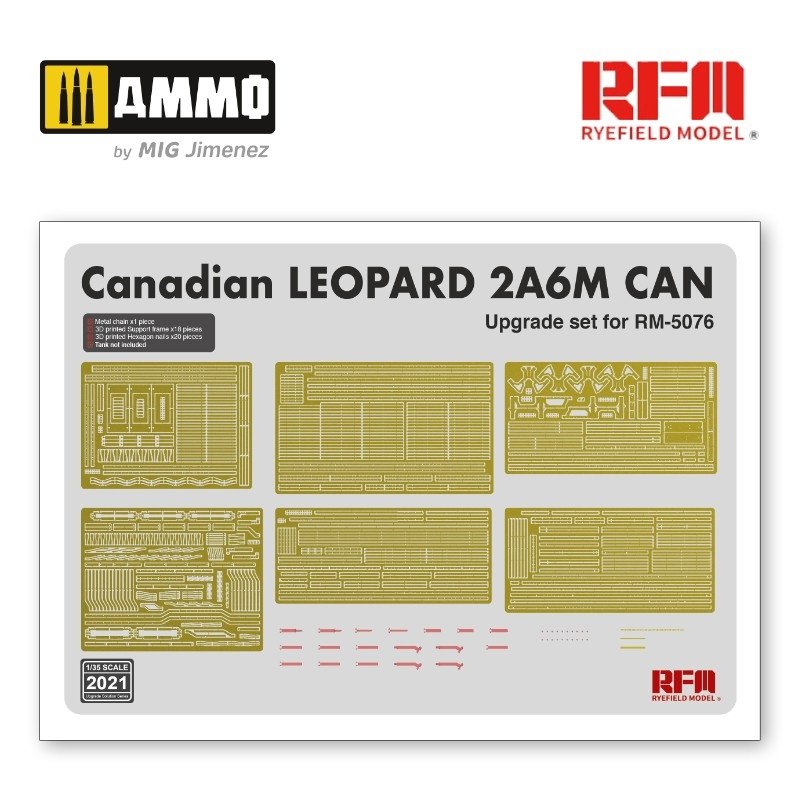 Kit de mise à niveau Rye Field Model 2021 pour le Leopard 2A6M canadien CAN 5076 au 1/35 – image 3