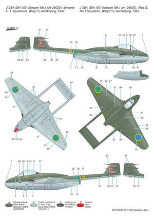 Special Hobby 72339 DH.100 Vampire Mk. I Le Premier Jet Gardiens de la Neutralité 1/72 – image 3