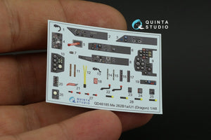 Intérieur imprimé en 3D et coloré sur papier décalcomanie (pour Dragon) Quinta Studio QD48185 Me 262B-1a/U1 1/48  – Bild 3