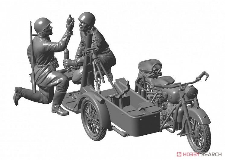 Zvezda 3651 Moto soviétique M-72 avec mortier (1/35) – imagen 7