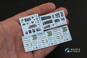 Intérieur imprimé en 3D et coloré sur papier décalcomanie Quinta Studio QD48130 F-4D (première version) (pour kit ZM SWS) 1/48 – immagine 2