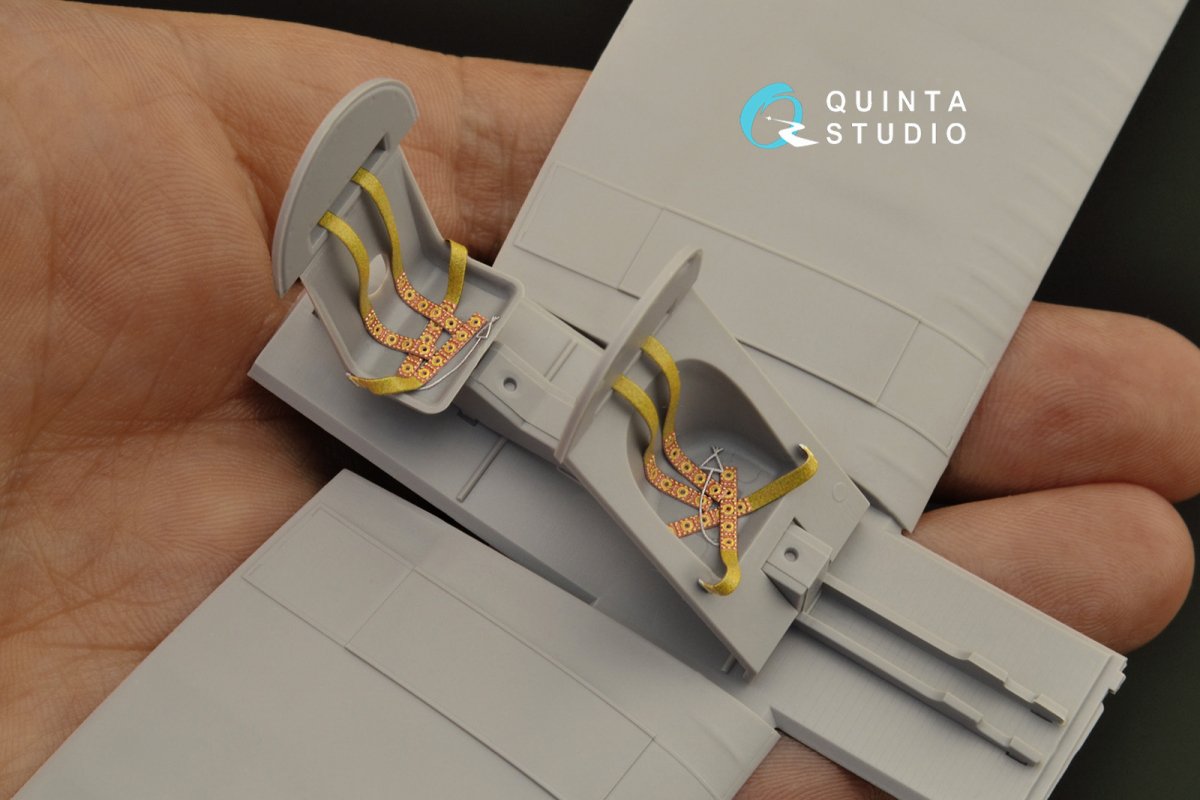 Quinta Studio QD32124 DH 82A Tiger Moth 3D-Printed &amp;amp; coloured Interior on decal paper (ICM) 1/32 – zdjęcie 6