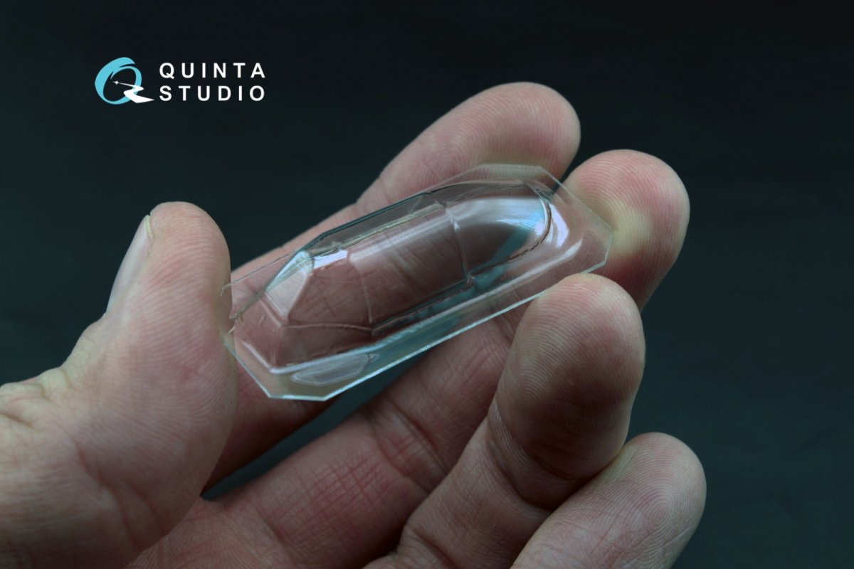 Quinta Studio QC48004-S Verrière transparente thermoformée Yak-1B 1 pièce (pour kit Modelsvit) 1/48 – image 3