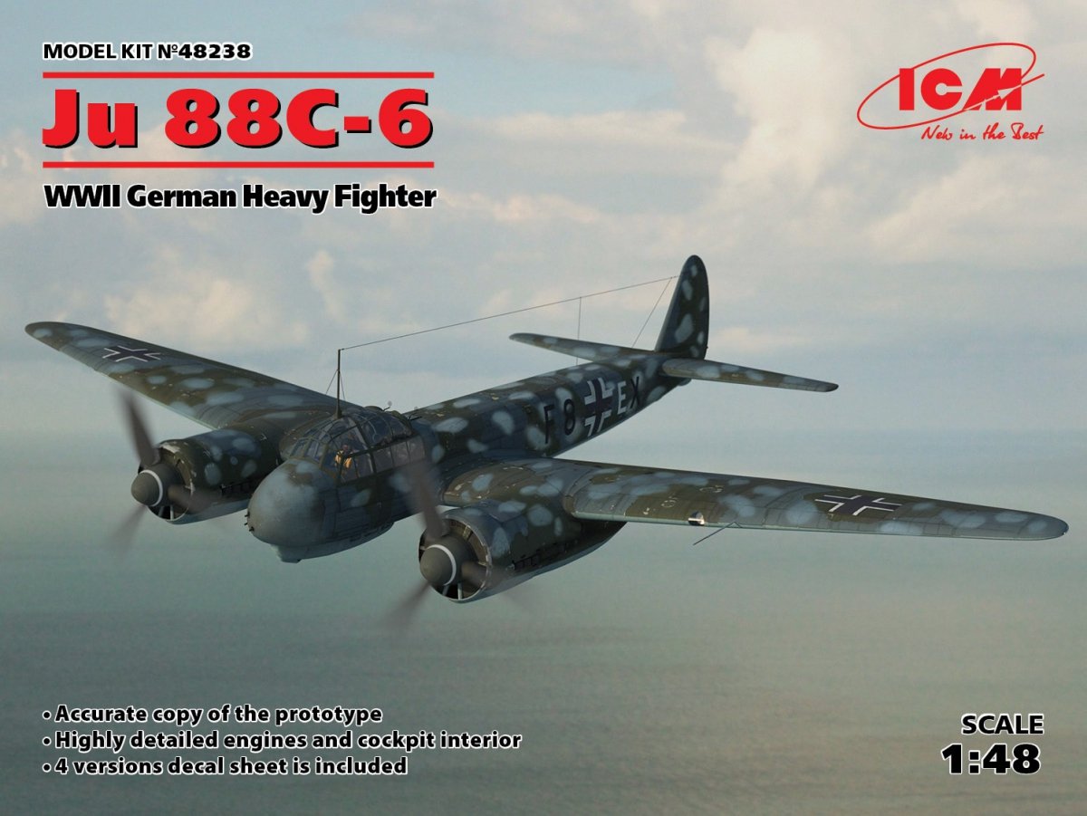 ICM 48238 Ju 88C-6, Chasseur lourd allemand de la Seconde Guerre mondiale (1/48)